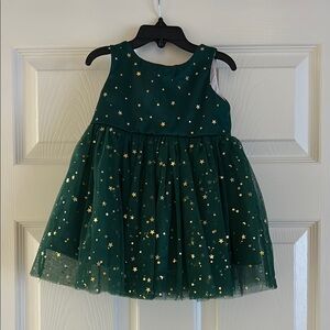Green Dress with Gold Stars